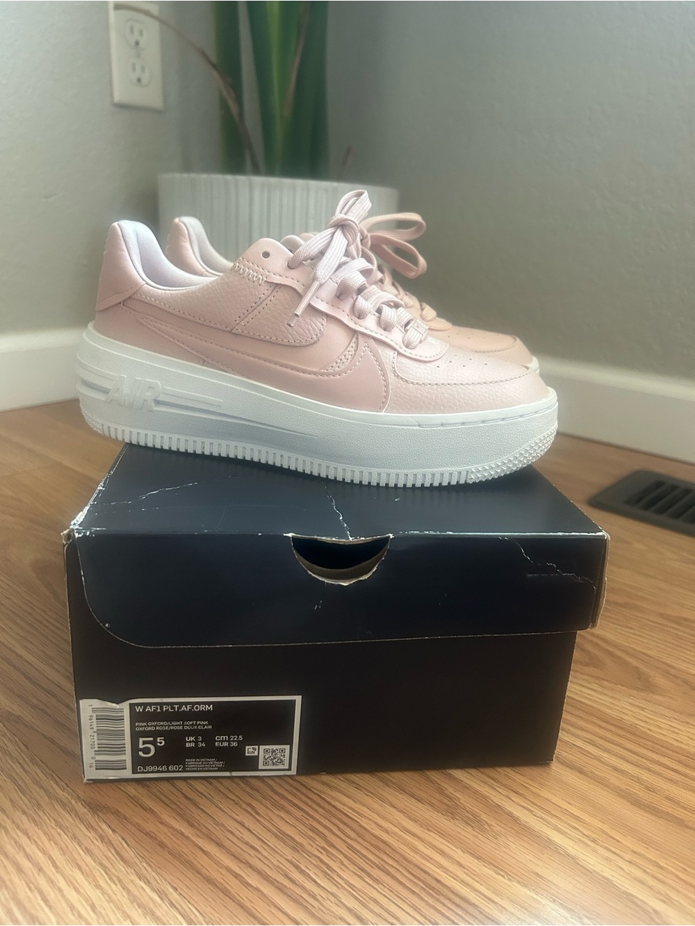 Nike Women’s Pastel Pink Platform Sneakers